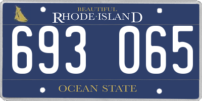 RI license plate 693065