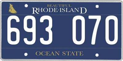 RI license plate 693070
