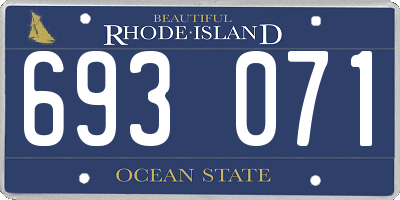 RI license plate 693071
