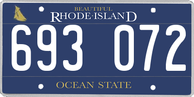 RI license plate 693072