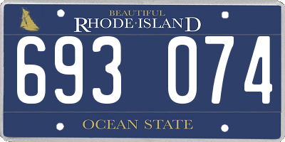 RI license plate 693074