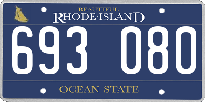 RI license plate 693080