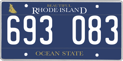RI license plate 693083