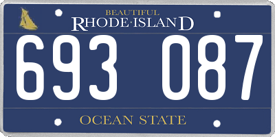 RI license plate 693087