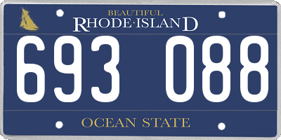 RI license plate 693088