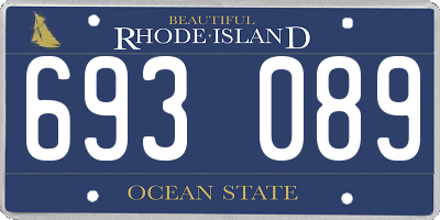 RI license plate 693089