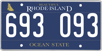 RI license plate 693093