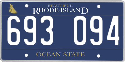 RI license plate 693094
