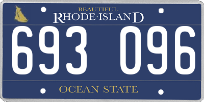 RI license plate 693096