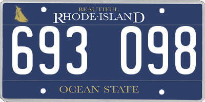 RI license plate 693098