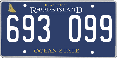 RI license plate 693099
