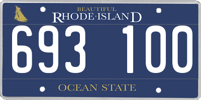 RI license plate 693100