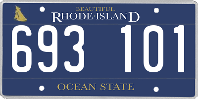 RI license plate 693101