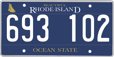 RI license plate 693102
