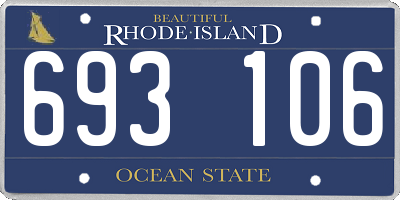 RI license plate 693106