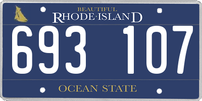 RI license plate 693107