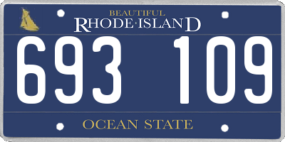 RI license plate 693109