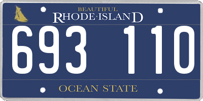 RI license plate 693110