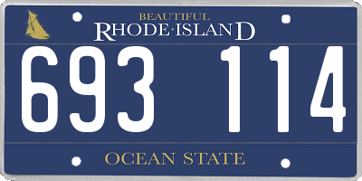 RI license plate 693114