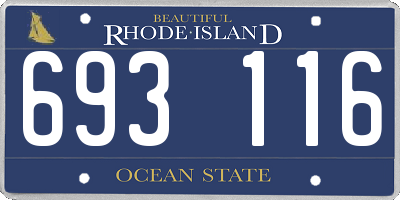 RI license plate 693116