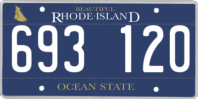 RI license plate 693120