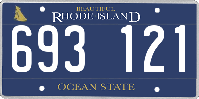 RI license plate 693121