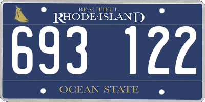 RI license plate 693122