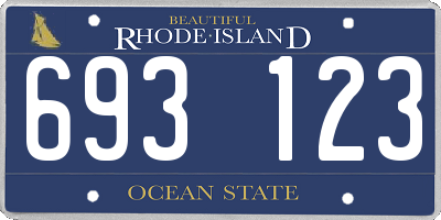 RI license plate 693123