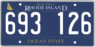 RI license plate 693126