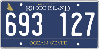 RI license plate 693127