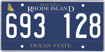 RI license plate 693128