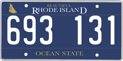 RI license plate 693131