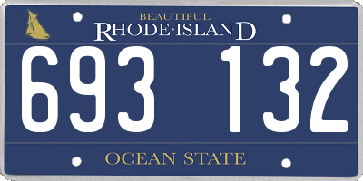 RI license plate 693132