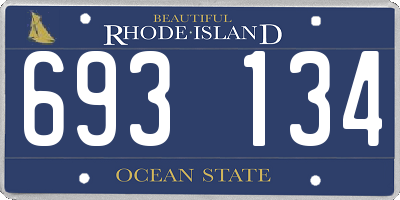 RI license plate 693134