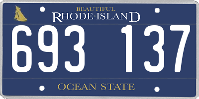 RI license plate 693137