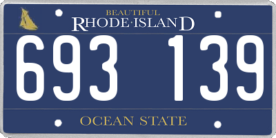 RI license plate 693139