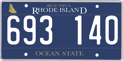 RI license plate 693140