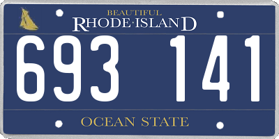 RI license plate 693141