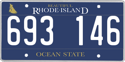 RI license plate 693146