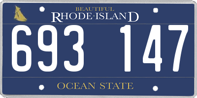 RI license plate 693147