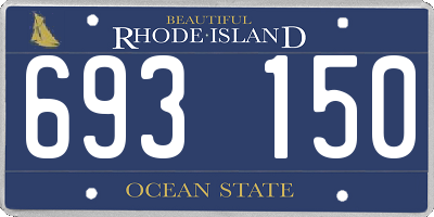 RI license plate 693150