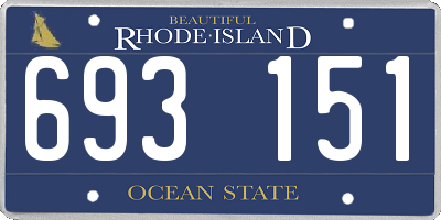 RI license plate 693151