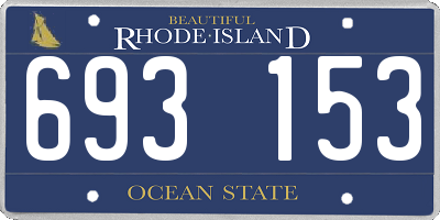 RI license plate 693153