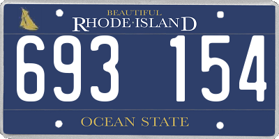 RI license plate 693154