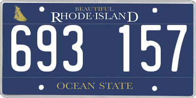 RI license plate 693157