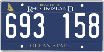 RI license plate 693158