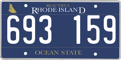 RI license plate 693159