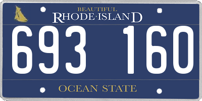 RI license plate 693160