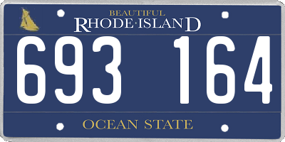 RI license plate 693164