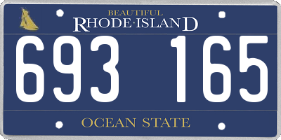 RI license plate 693165